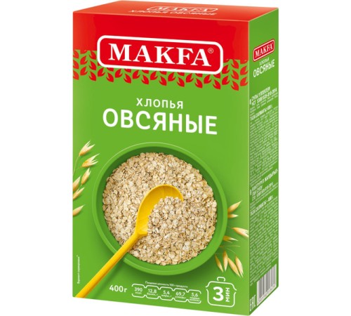Makfa Хлопья овсяные 400г м/у Makfa Хлопья овсяные 400г м/у