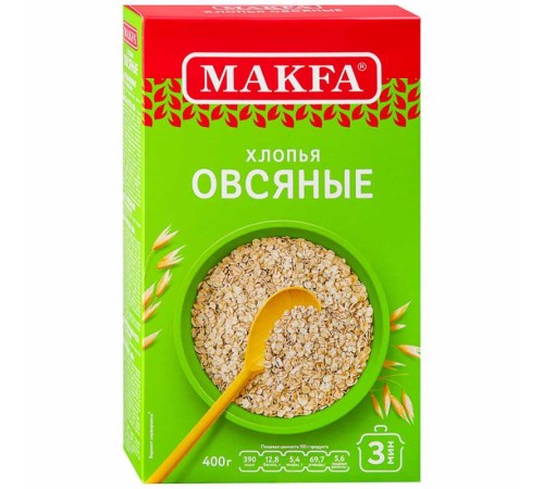 Makfa Хлопья овсяные 400г м/у Makfa Хлопья овсяные 400г м/у