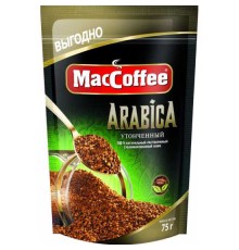 Кофе растворимый maccoffee arabica натуральный сублимированный 75г мяг/уп