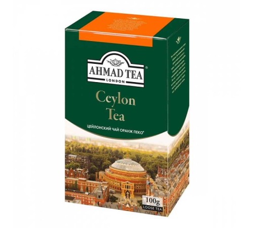 ЧАЙ AHMAD TEA ЦЕЙЛОНСКИЙ ЧАЙ ОРАНЖ ПЕКО 90 ГР