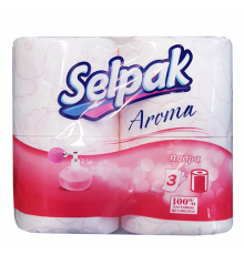 SELPAK Туал.Бумага  Aroma Pudra 3 сл. 4 рул.
