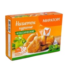 Наггетсы куриные мираторг классич. 300г кор./
