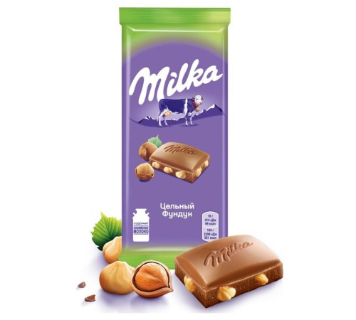 Milka 90г Молочный шоколад с фундуком Milka 90г Молочный шоколад с фундуком