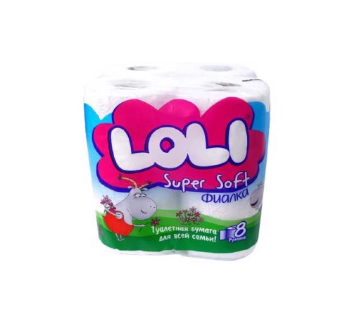 Туал.бумага Loli Super Soft Фиалка 8шт Туал.бумага Loli Super Soft Фиалка 8шт
