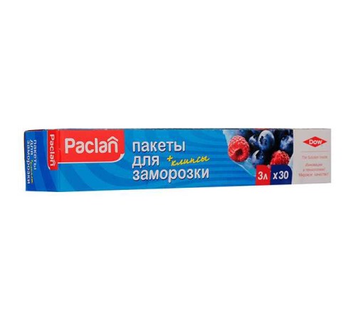 Пакеты для замораживания paclan 3л 25смх 32см по 30шт/24уп