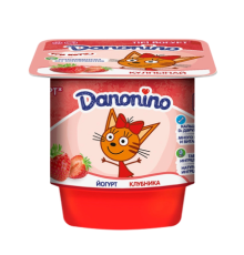 Данонино Йогурт Клубника 3% 100гр