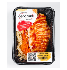 Курица с сыром с пастой фузилли