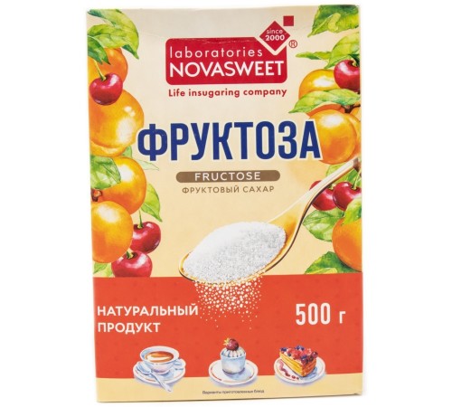 Заменитель сахара novasweet фруктоза 500г кор
