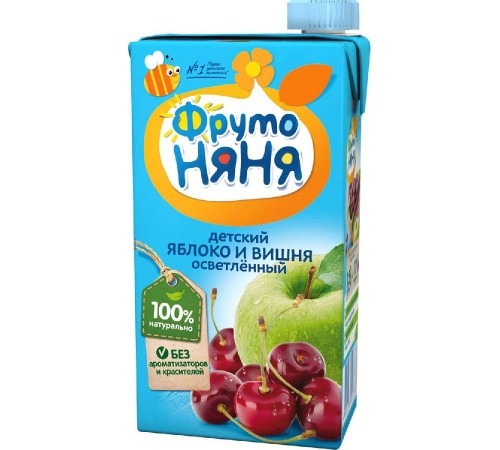 Нектар Фрутоняня яблоко вишня осветленный 0.5л