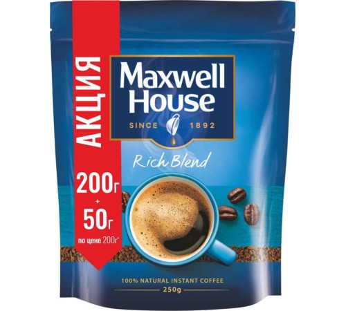 Кофе Maxwell House 200+50гр Кофе Maxwell House 200+50гр