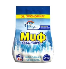 Миф стиральный порошок авт 3в1 морозная свежесть 4кг (упак 4шт)