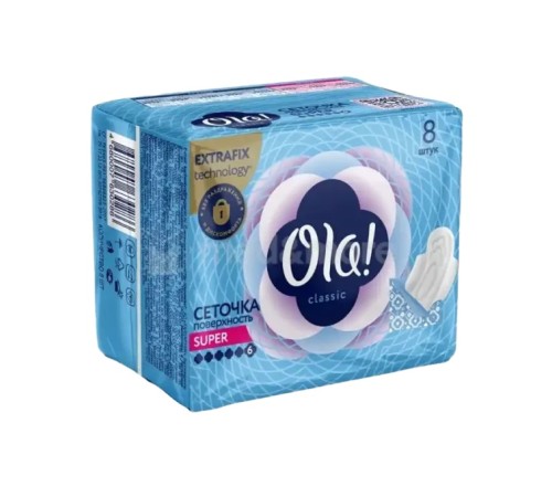 Ola! wings Classic Super singles прокладки жен гигиен 8шт Soft мягк.поверхн.