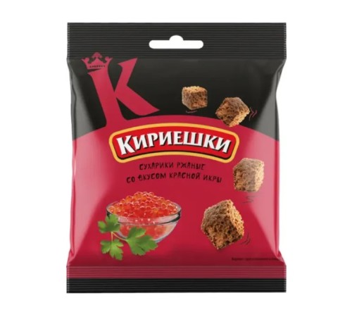 Сухарики сибирский берег кириешки с красной икрой 40г