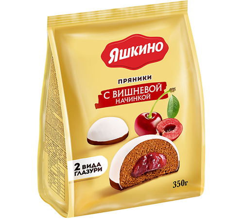 Пряники Яшкино 350г с вишневой начинкой
