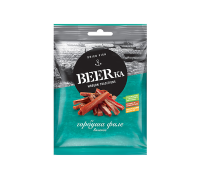 Beerka горбуша, филе с ароматом копчения. вяленая пищевая рыбная продукция. 25г