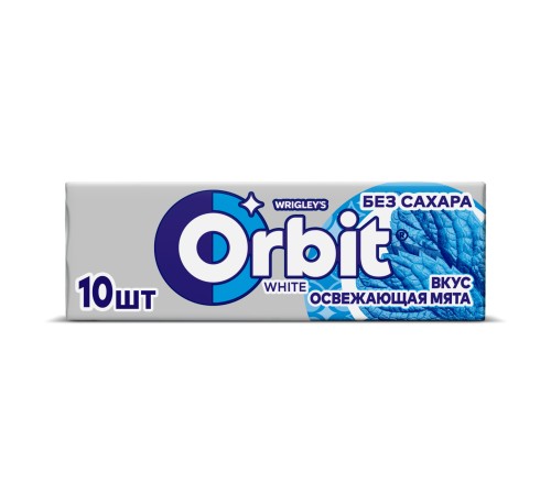 Жевательная резинка wrigley's Orbit вайт белоснежный освежающая мята 10под