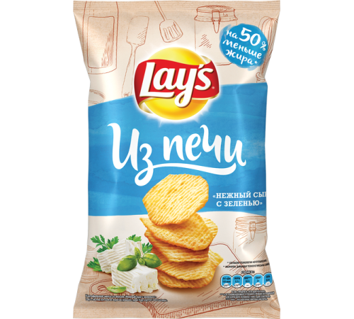 Чипсы Lays из печи нежный сыр 85 гр