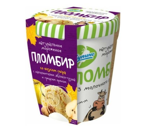 Мороженое Ведерко из мол края со вкус сыра ябл-груша-грец. орех 270г