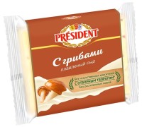 Сыр плавленый Lactalis President Мастер бутерброда c грибами, 40 %ж 150г полиэтилен