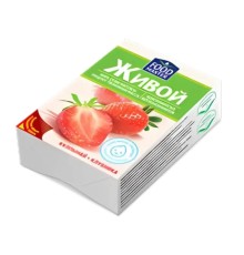 Творожная масса Живой ФМ Клубника 18% 0,90 кг пергамент