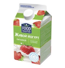 Йогурт Food master клубника 2% tetrapak 450г