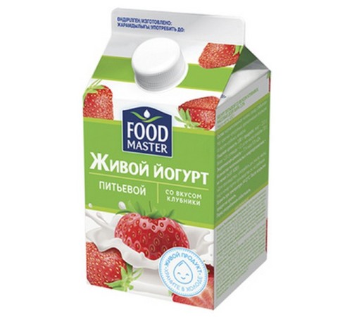 Йогурт Food master клубника 2% tetrapak 450г
