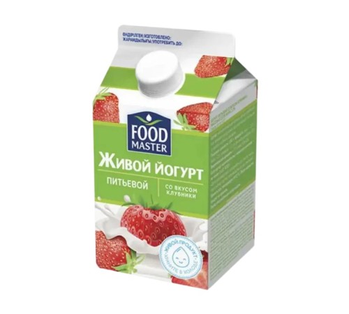 Йогурт Food master клубника 2% tetrapak 450г