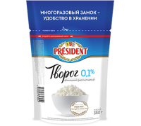 PRESIDENT ДОМАШНИЙ (0,35 КГ, 0% , ПОЛИЭТИЛЕНОВЫЙ ПАКЕТ)