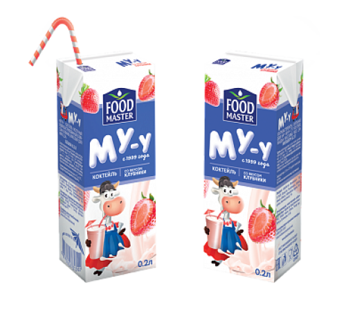 Молочный коктейль Му-у 0.200 мл Клубника