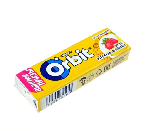 Жевательная резинка wrigley's Orbit клубника банан 13.6г м/у