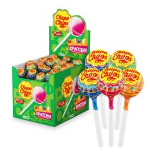 Карамель Chupa Chups ассорти фруктовых вкусов с натур соком и колы