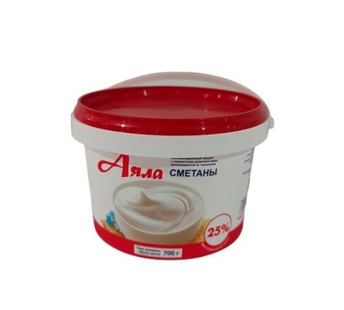 Сметана Аяла 25% 700г