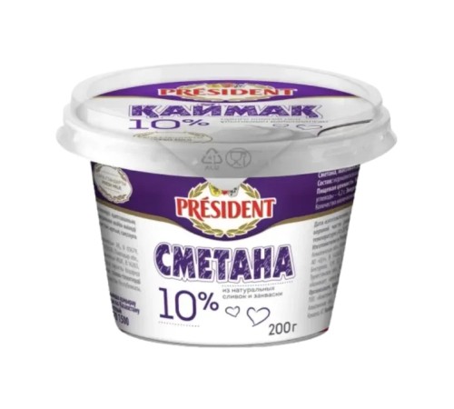 Сметана Food master Nova 10% 200г
