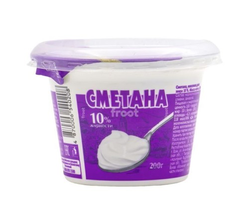 Сметана Food master Nova 10% 200г
