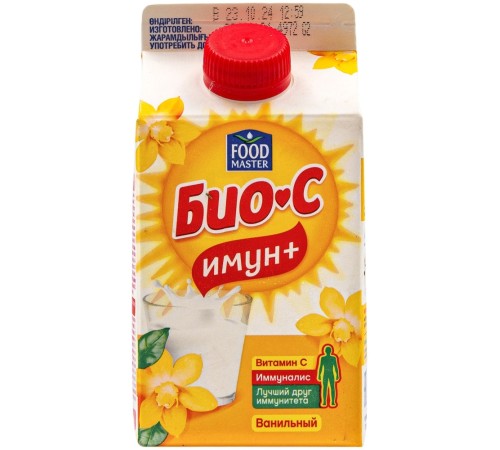 Йогурт питьевой Food master био-с 3.2% 500мл т/пак
