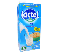 Молоко lactel пастеризованное 1.5% tetrapak 1л