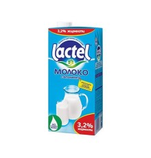 Молоко lactel  3.2%  1л