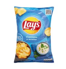 Чипсы Lays Сметана/зелень 140 г