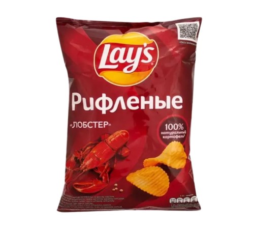 Чипсы Lays Лобстер Рифл.140 гр
