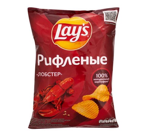Чипсы Lays Лобстер Рифл.140 гр