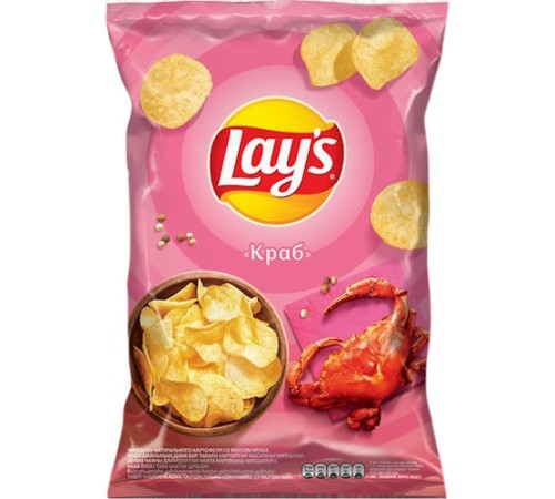 Чипсы Lays Краб 140гр