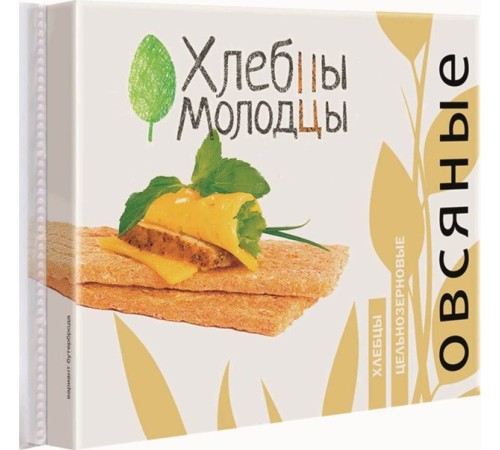 Хлебцы хрустящие хлебцы-молодцы овсяные с пророщеной пшеницей 100г 1/36