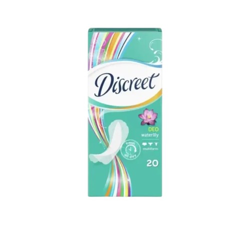 Discreet прокладки жен ежедн гигиенич 20шт Deo Water Lily multiform single/18