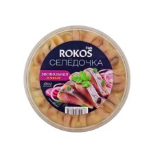Пресерва сельди "Селедочка застольная в масле" 180 гр ТМ "Rokos Fish"