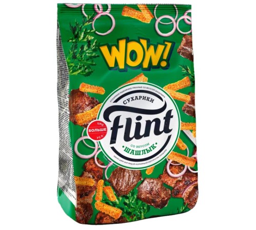 Сухарики ТМ "Flint"  "Шашлык" 190гр