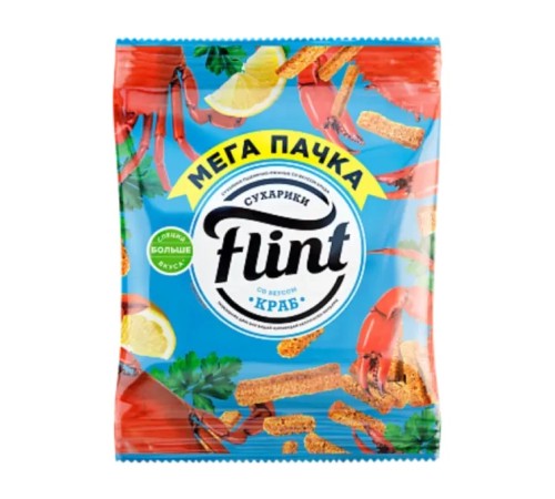 Сухарики ТМ "Flint"  "Краб" 100гр