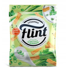 Сухарики Flint Сметана-Зелень 60гр