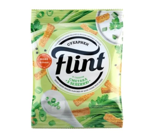 Сухарики Flint Сметана-Зелень 60гр