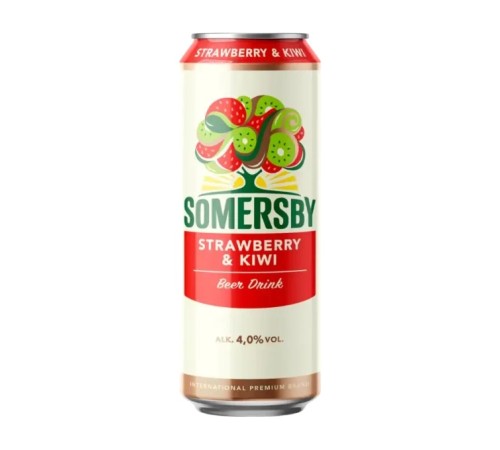 Пивной напиток Somersby Strawberry-Kiwi ж/б