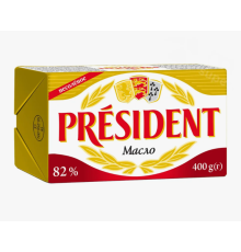 Масло сливочное Lactalis President несоленое 82% 400г